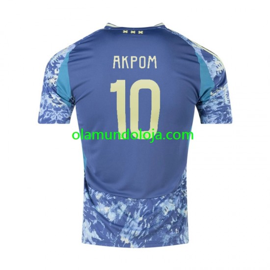 Camisola AFC Ajax Chuba Akpom 10 Homem Equipamento Segundo 2024-2025 Manga Curta